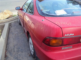 1994 ACURA INTEGRA HTBK, 1.8L LS 5SPEED, COLOR RED, STK A14161